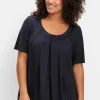 Shirt in A-Linie mit dekorativer Blende, aus Viskose-Jersey<sheego Outlet