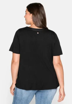 Shirt in A-Linie mit dekorativer Blende, aus Viskose-Jersey<sheego Outlet