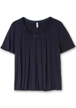 Shirt in A-Linie mit dekorativer Blende, aus Viskose-Jersey<sheego Outlet