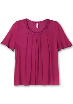 Shirt in A-Linie mit dekorativer Blende, aus Viskose-Jersey<sheego Sale