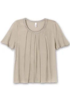 Shirt in A-Linie mit dekorativer Blende, aus Viskose-Jersey<sheego Sale