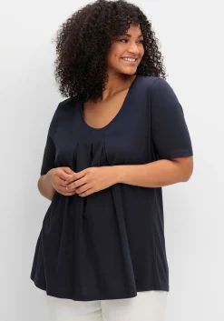 Shirt in A-Linie, mit Kellerfalten am Ausschnitt<sheego New