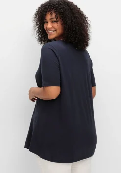 Shirt in A-Linie, mit Kellerfalten am Ausschnitt<sheego New