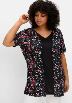 Shirt in 2-in-1-Optik, mit Blumendruck<sheego New