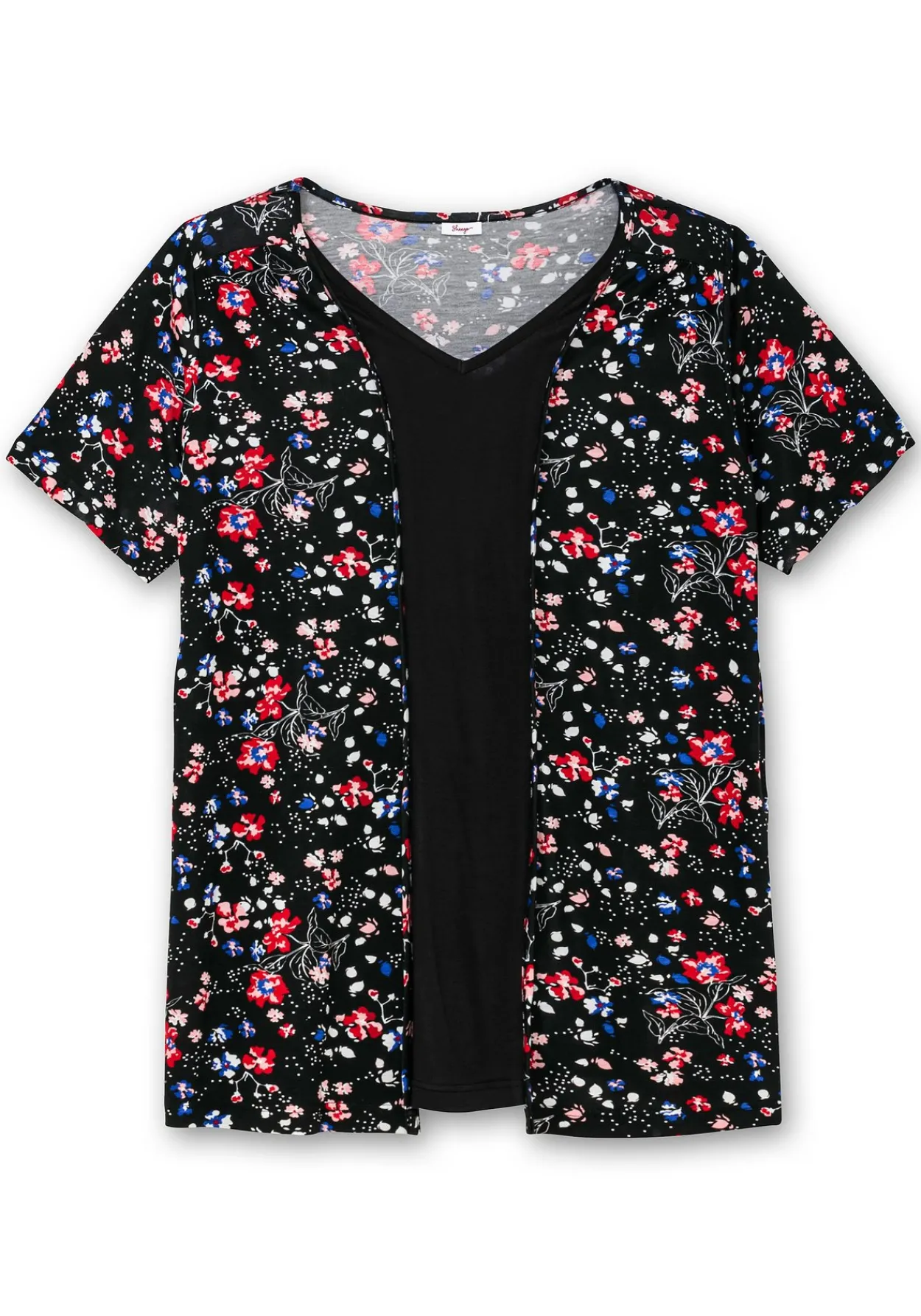 Shirt in 2-in-1-Optik, mit Blumendruck<sheego New