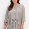 Shirt in 2-in-1-Optik mit Einsatz aus Mesh<sheego Best