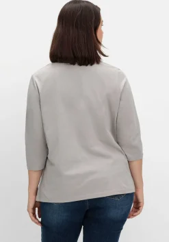 Shirt in 2-in-Optik, mit 3/4-Ärmeln und Glitzerdetail<sheego New