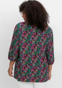 Shirt mit Allover-Blumendruck und tiefem Ausschnitt<sheego by Joe Browns Sale