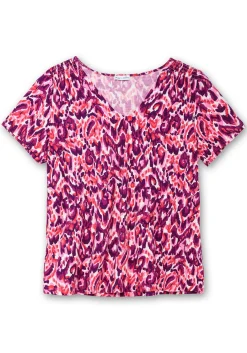 Shirt mit Alloverdruck und V-Ausschnitt<sheego by Joe Browns Best