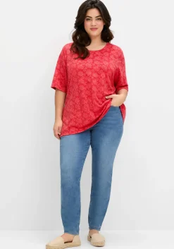 Shirt mit Alloverprint, leicht tailliert<sheego Sale