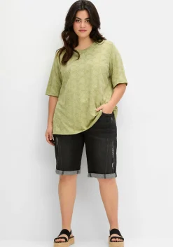 Shirt mit Alloverprint, leicht tailliert<sheego Hot