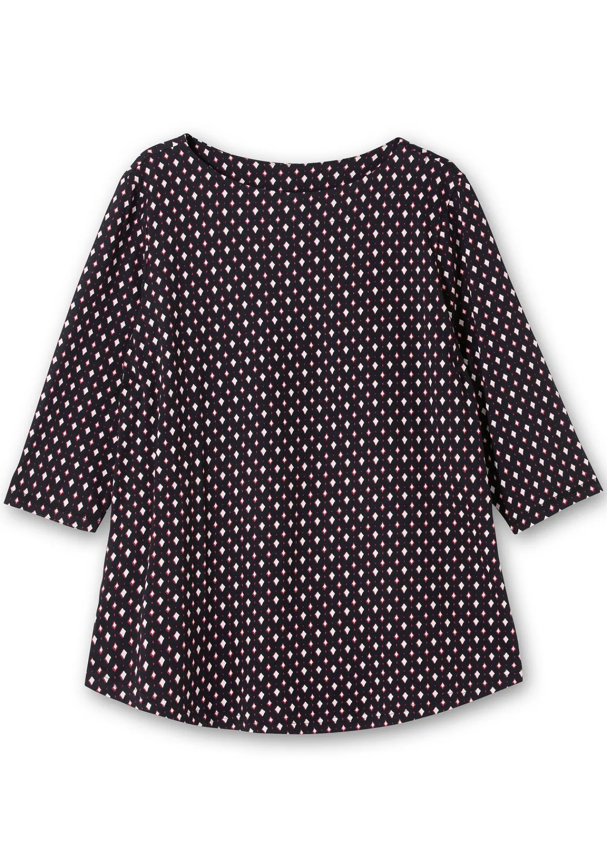 Shirt mit 3/4-Arm und Minimalprint<sheego Online