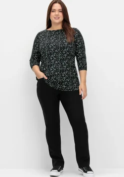 Shirt mit 3/4-Arm und Minimalprint<sheego Discount