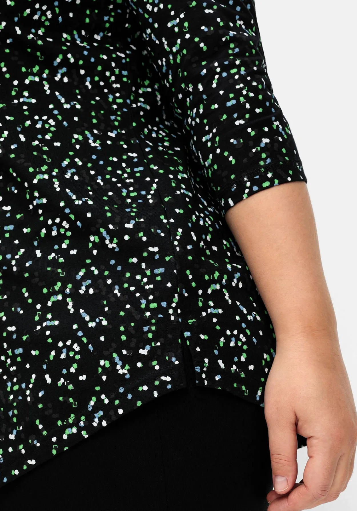 Shirt mit 3/4-Arm und Minimalprint<sheego Discount