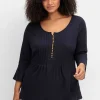 Shirt mit Biesen und Volantärmeln<sheego by Joe Browns Fashion