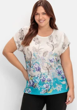 Shirt mit Blumenprint, in bügelfreier Qualität<sheego Outlet