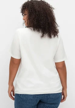 Shirt mit Blumenprint und Gummizugbund<sheego Outlet