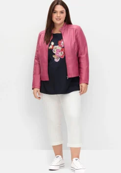 Shirt mit Blumenstickerei aus Pailletten<sheego Hot