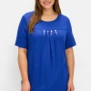 Shirt mit Faltendetails und Ziersteinen<sheego Outlet