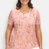 Shirt mit Faltenpartie am Stehkragen<sheego Fashion