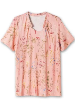 Shirt mit Faltenpartie am Stehkragen<sheego Fashion