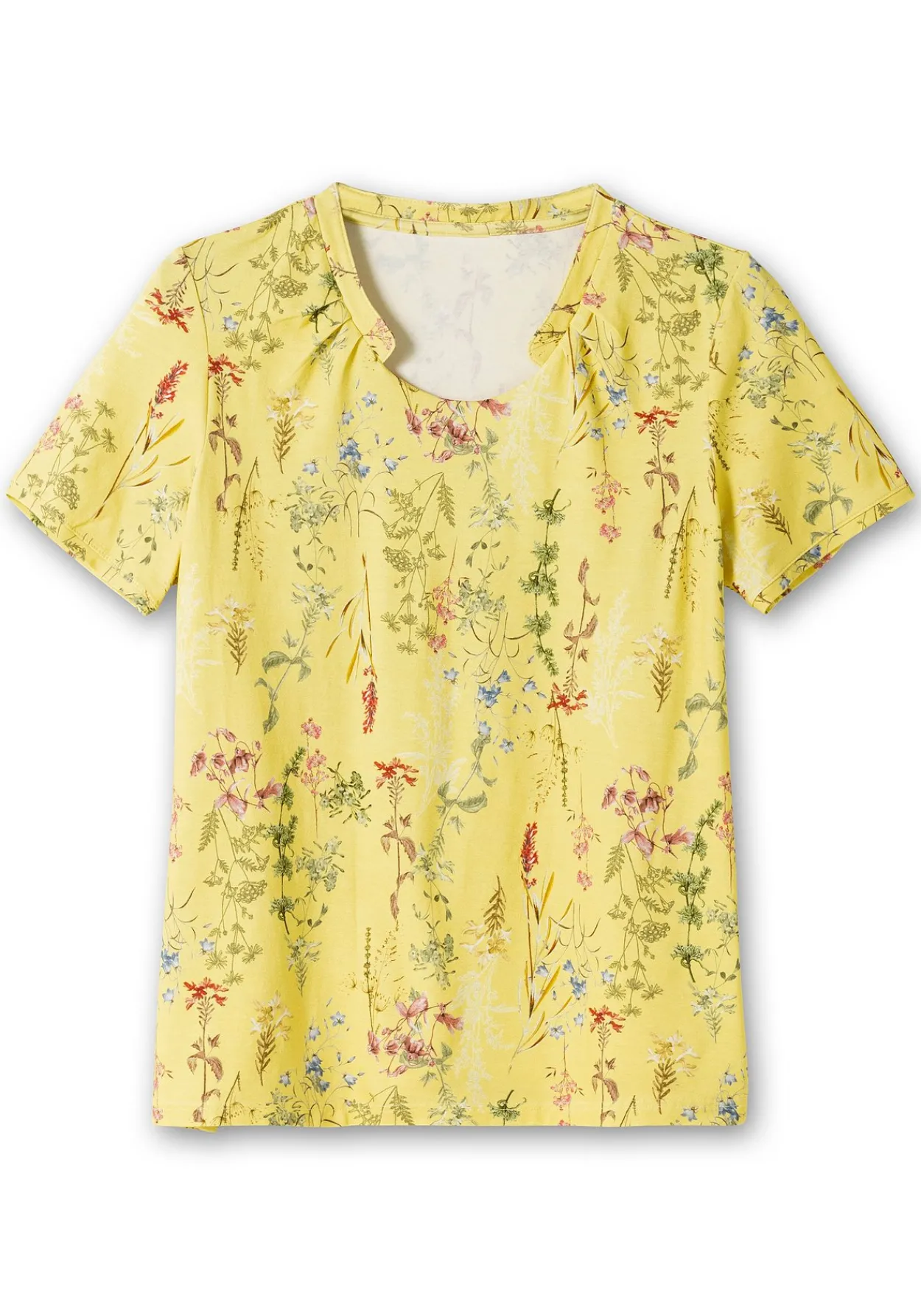 Shirt mit Faltenpartie am Stehkragen<sheego Discount