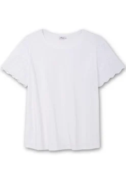 Shirt mit Flügelärmeln aus Lochspitze<sheego Sale