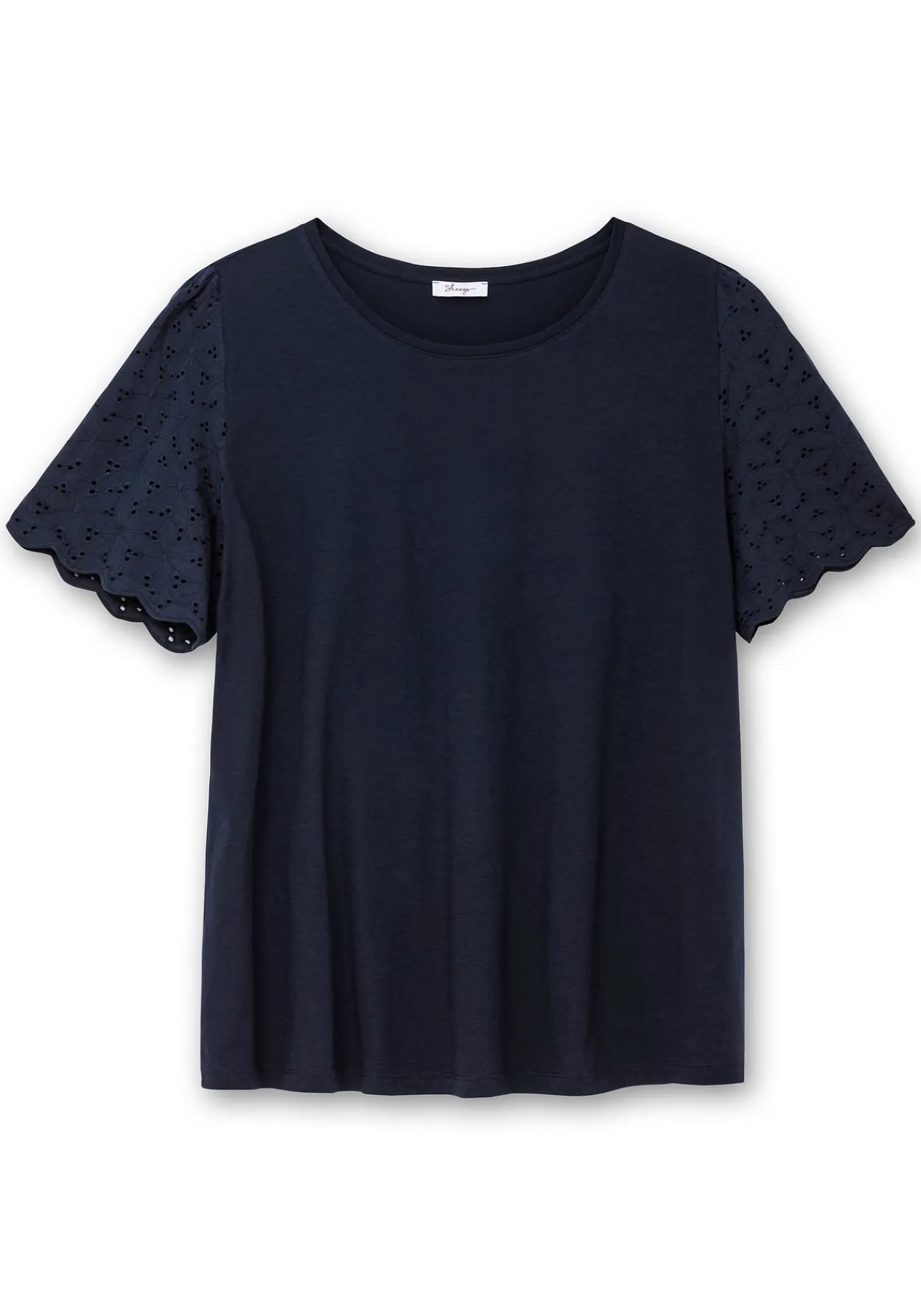 Shirt mit Flügelärmeln aus Lochspitze<sheego Fashion