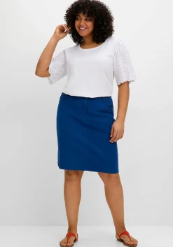 Shirt mit Flügelärmeln aus Lochspitze<sheego Sale