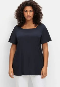 Shirt mit Flügelärmeln und Karree-Ausschnitt<sheego Best