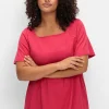 Shirt mit Flügelärmeln und Karree-Ausschnitt<sheego Discount