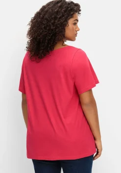 Shirt mit Flügelärmeln und Karree-Ausschnitt<sheego Discount