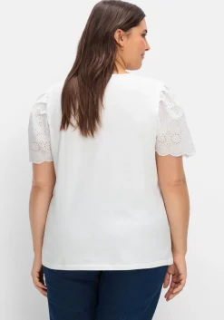 Shirt mit Flügelärmeln und Lochstickerei<sheego New