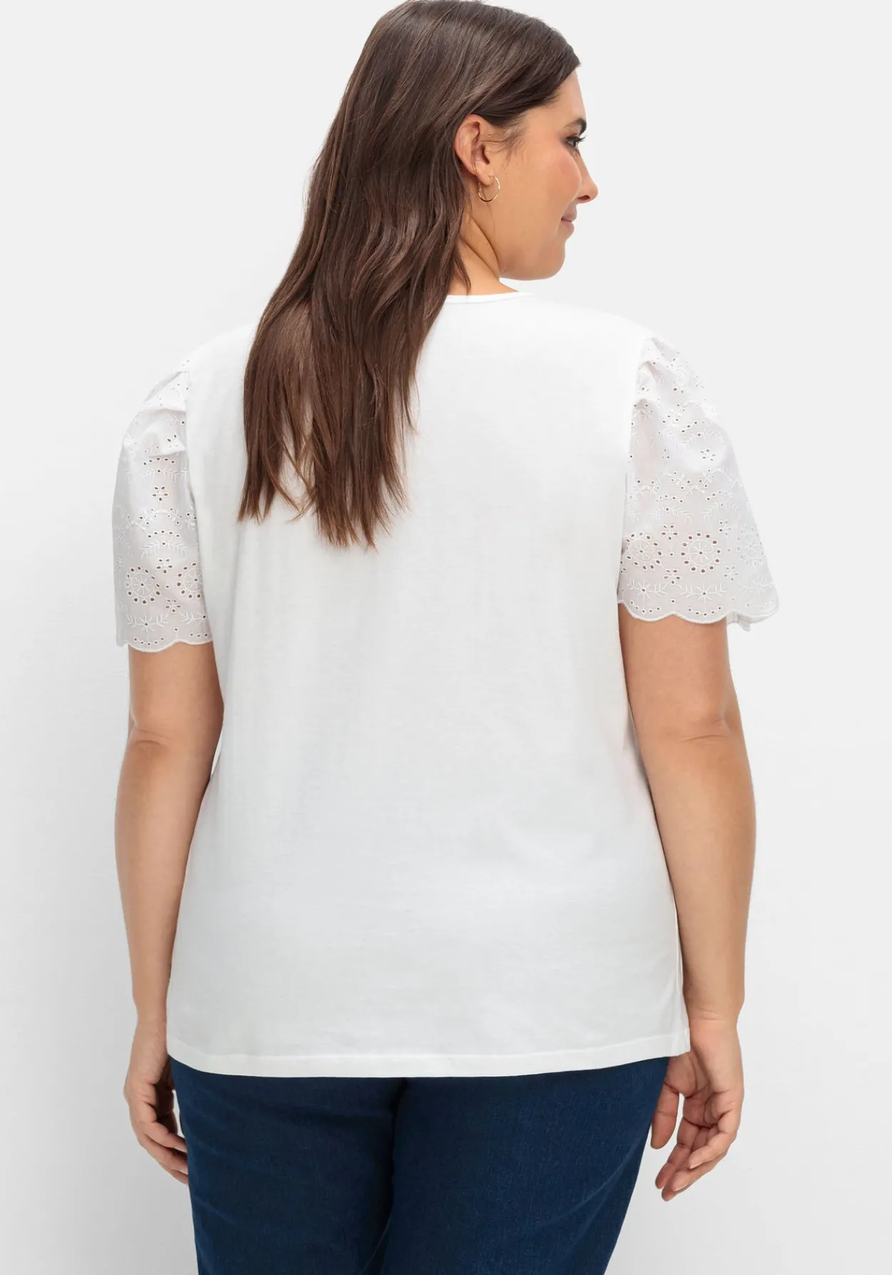 Shirt mit Flügelärmeln und Lochstickerei<sheego New
