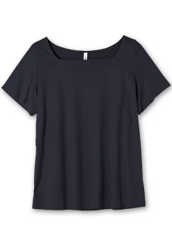 Shirt mit Flügelärmeln und Karree-Ausschnitt<sheego Best