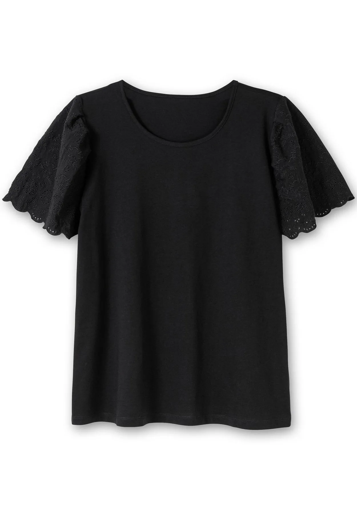 Shirt mit Flügelärmeln und Lochstickerei<sheego Clearance