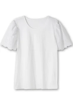 Shirt mit Flügelärmeln und Lochstickerei<sheego New