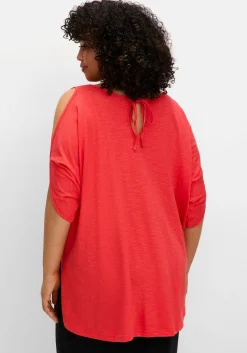Shirt mit geschlitzten Fledermausärmeln<sheego Fashion