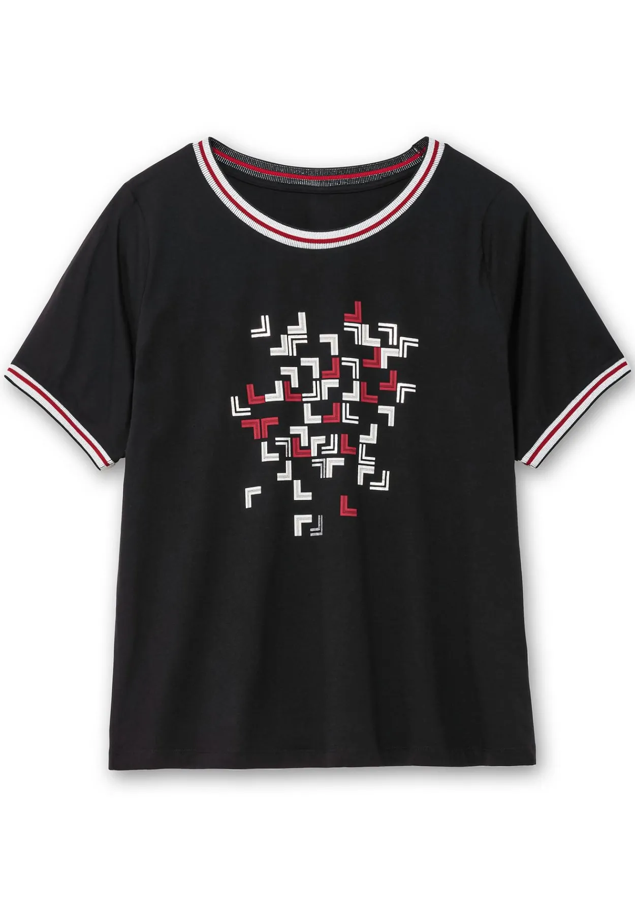 Shirt mit Grafik-Frontprint und Glitzerdetails<sheego Outlet