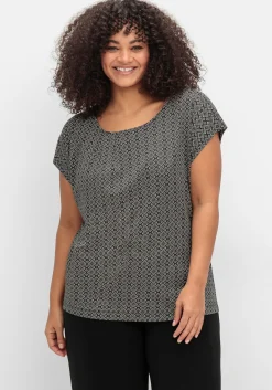 Shirt mit grafischem Minimalprint<sheego Online