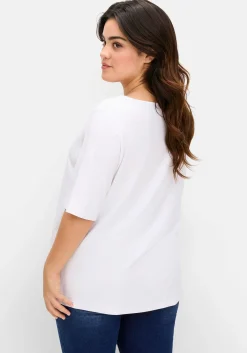 Shirt mit Karree-Ausschnitt, leicht tailliert<sheego Clearance