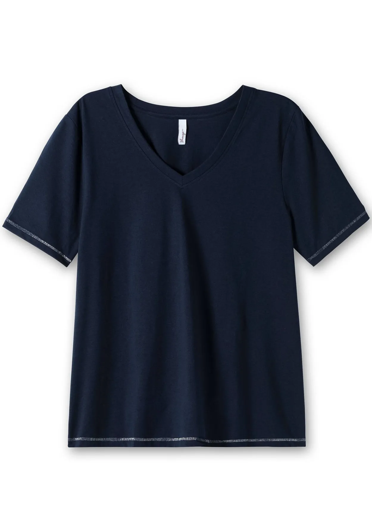 Shirt mit kleinem Glitzerdruck auf der Schulter<sheego Fashion