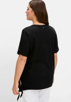 Shirt mit Knotendetail am Saum<sheego Online