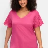 Shirt mit Lochstickerei-Ärmeln<sheego by Joe Browns Online