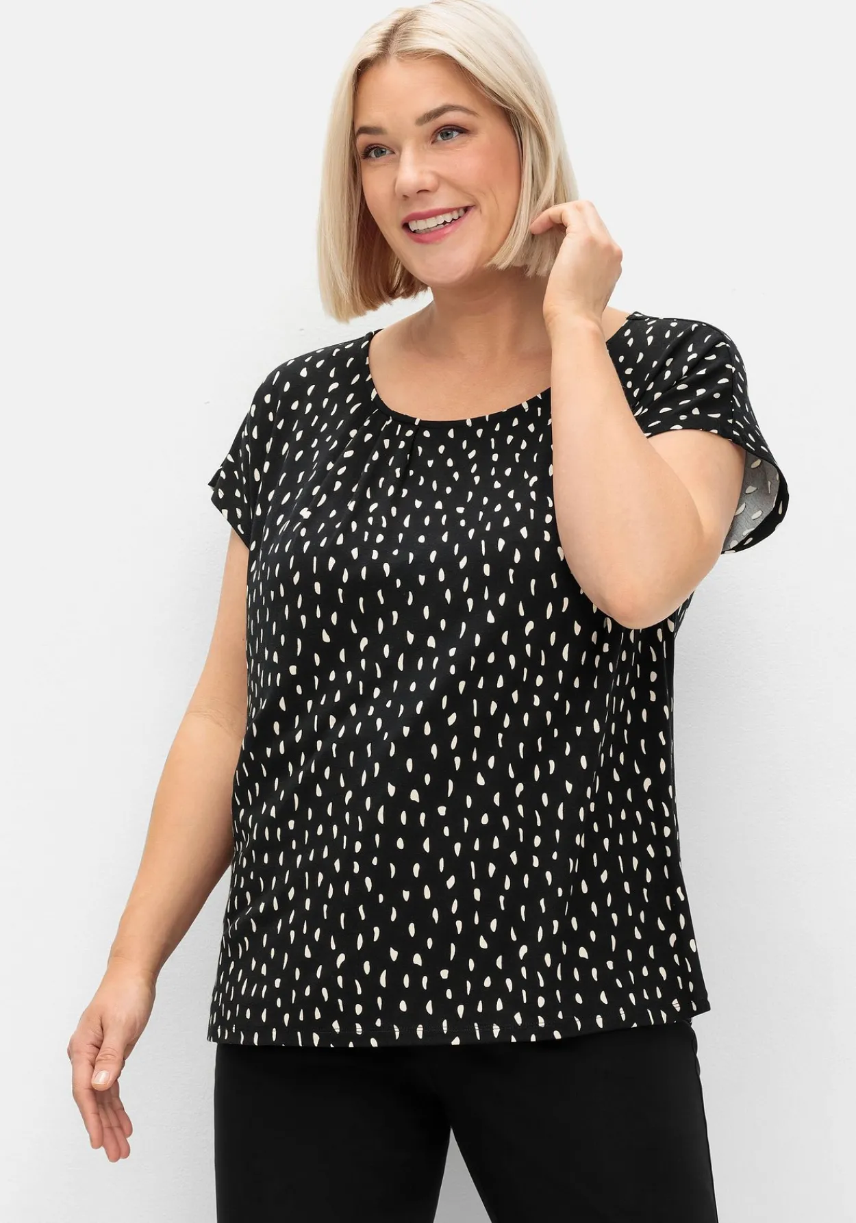 Shirt mit Minimal-Alloverdruck<sheego Clearance