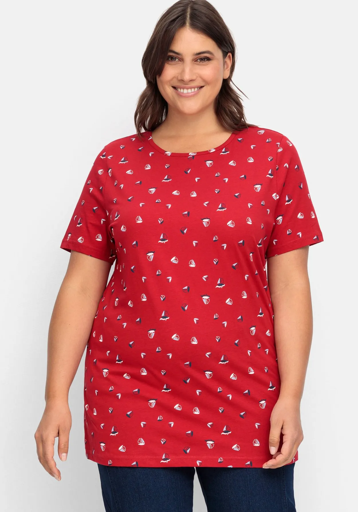 Shirt mit Minimal-Alloverprint<sheego Clearance