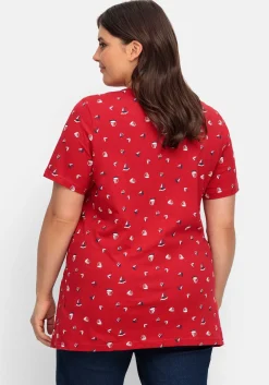Shirt mit Minimal-Alloverprint<sheego Clearance