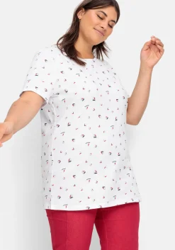 Shirt mit Minimal-Alloverprint<sheego Discount