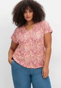 Shirt mit Paisleyprint und Gummizugbund<sheego Fashion