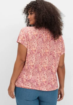 Shirt mit Paisleyprint und Gummizugbund<sheego Fashion